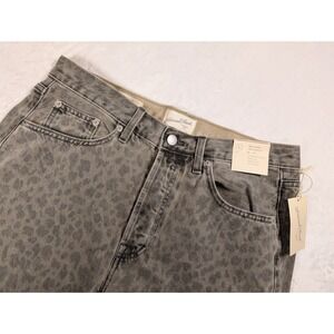 Universal Thread Mid Rise 90s Baggy Jeans Leopard Print Women Size 6